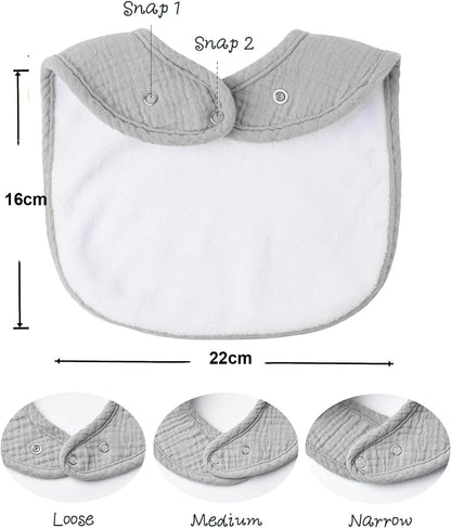 SLOSH Lätzchen Baby Für Neugeborene Babylätzchen für Babys und Kleinkinder Jungen und Mädchen Unisex Set Druckknopf