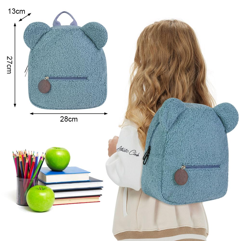 Aomig Plush Backpack Kindergarten Backpack Toddler Backpack Kindergarten School Bag for Boys Girls Children Animal Kids Backpack Animal Cartoon Mini Bag Kids Backpack for Baby 2-6 Years 