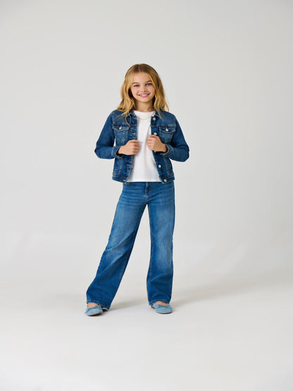 ONLY Girl Weit geschnitten Jeans KOGMADISON Mittlere Taille Gerade geschnitten Jeans