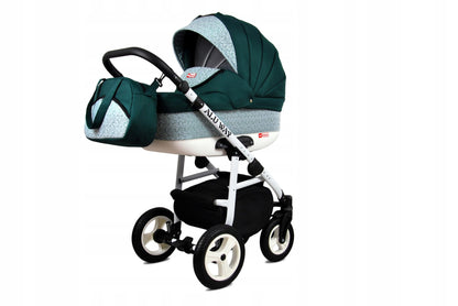 BabyLux® Kinderwagen Set 4 in 1 - Alu Way - incl. Babywanne, Buggy Sportsitz, Auto-Babyschale, ISOFIX-Basisstation - Autositz - Kinderwagenset - Kombikinderwagen mit Wickeltasche usw.