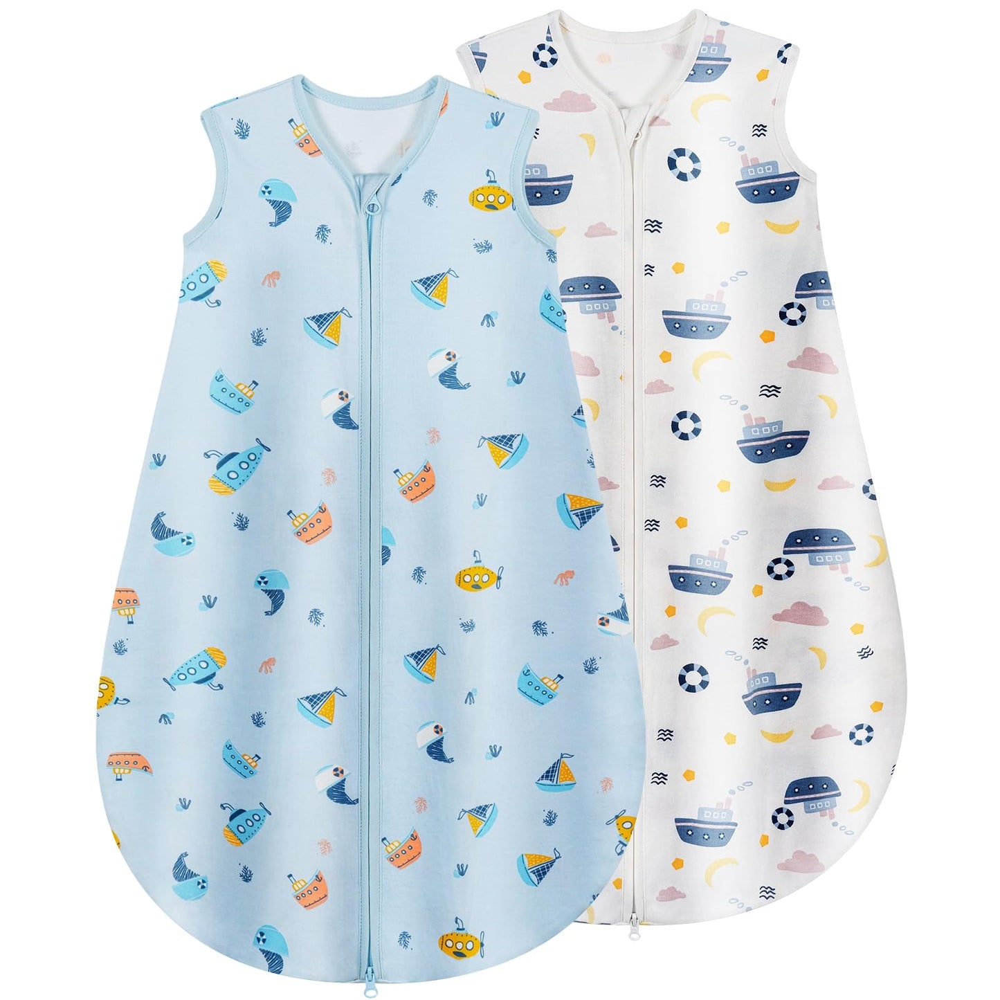 Yukkidds Baby Summer Sleeping Bag, 100% Cotton, 0.5 Tog, beige elephant, 0 - 6 months