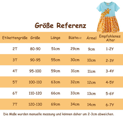 Dinopjs Kleider für Kleines Mädchen Kurzarm Kleid Cartoon-Stil Regenbogen Ozean Prinzessinnenkleid Dino Giraffe Osterhase Meerjungfrau Kinder Prinzessin Kostüm Tägliche Sommer Rock Ferienkleider