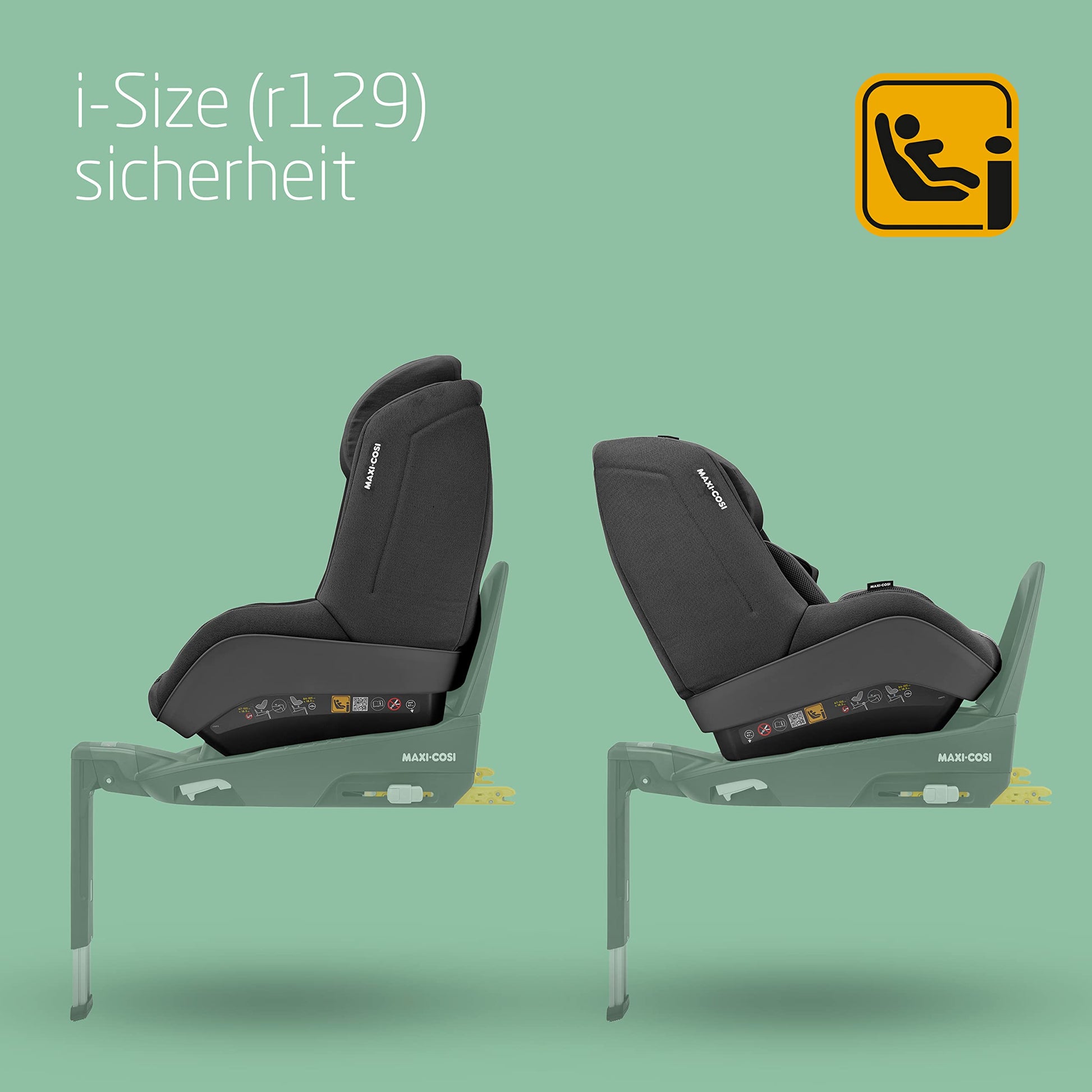 Maxi-Cosi Pearl Pro² i-Size, Kleinkinderautositz, ISOFIX, Rückwärtsgerichteter Autositz, Gruppe 1, Ab ca. 6 Monate bis 4 Jahre, 67 bis 105 cm, Authentic Black - Meloni2