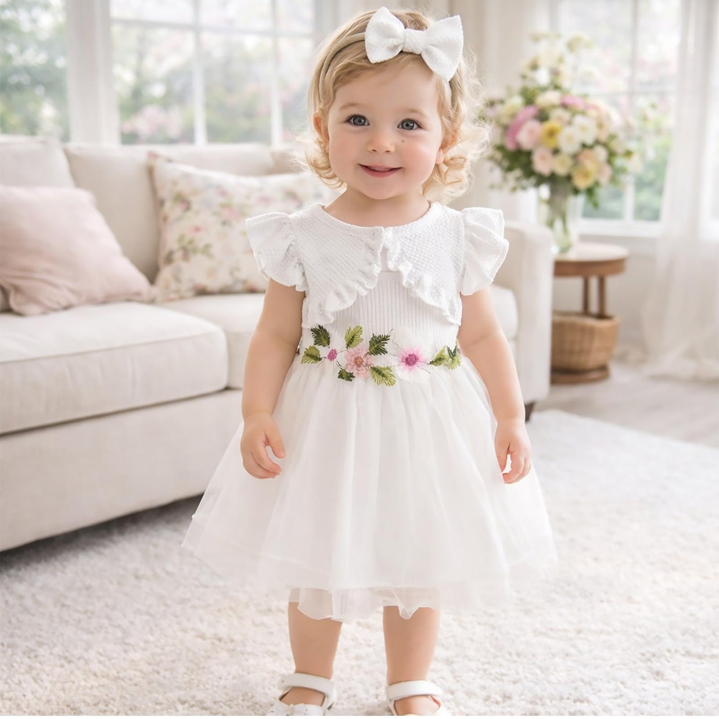 Toddler Baby Girl Dress and Cardigan Set Long Sleeve Cotton Princess Tutu Dresses with Outfits Coat