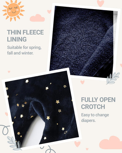 Baby Overall Winter Fleece Schneeanzug Baby Warm Strampler mit Kapuze Herbst Winter für Jungen Mädchen 0-12 Monate