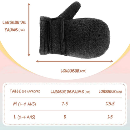 SEYUFN Baby Winter Gloves Fleece Lining Toddler Boys Warm Soft Baby Girls Adjustable Gloves Outdoor Gloves
