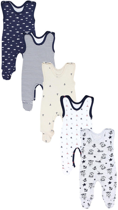 TupTam Baby Unisex Strampler mit Aufdruck Spruch 5er Pack
