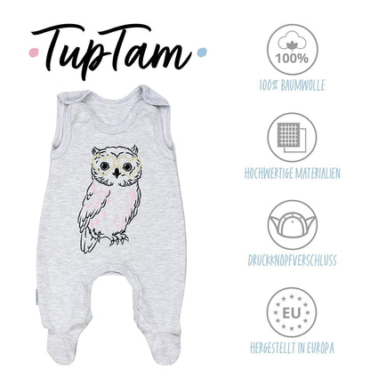 TupTam Baby Mädchen Strampler mit Aufdruck Spruch 3er Pack