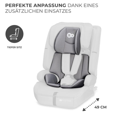 Kinderkraft SAFETY FIX 2 I-SIZE 76-150 cm Kindersitz 9-36 kg, Kinderautositze mit isofix, Einstellung der Kopfstütze, spezielle Sicherheitssysteme, 5 punkt gurte, Einsatz im set, Schwarz - Meloni2