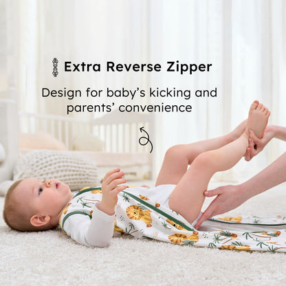 FIEMOL Baby Sleeping Bag 2.5 Tog 0-6 Months, Winter Cotton Newborn Baby Sleeping Bag, Wearable Blanket for Infants and Toddlers, 2-Way Zip Sleeping Bag, 67 cm, Rainbow