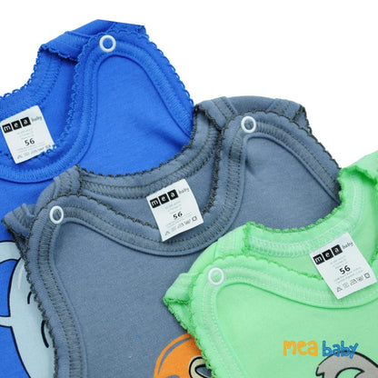 MEA BABY Unisex Baby Romper with Print 100% Cotton Pack of 5 Baby Romper for Girls Baby Romper for Boys