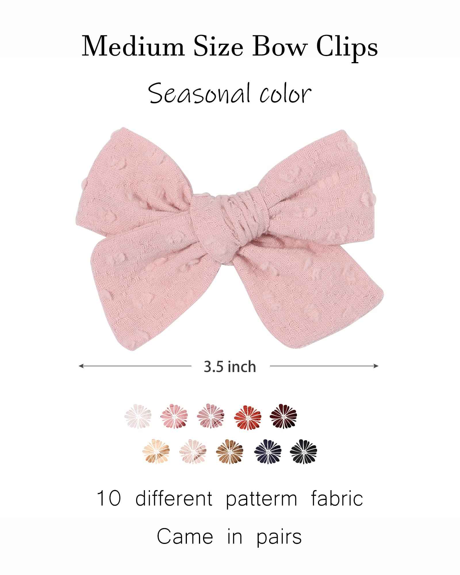 Pack of 20 Baby Girls Hair Bows Clips Fully Lined Hair Clips Hair Accessories for Little Girls Toddler Children Teenagers (1-Light Multi-coloured)