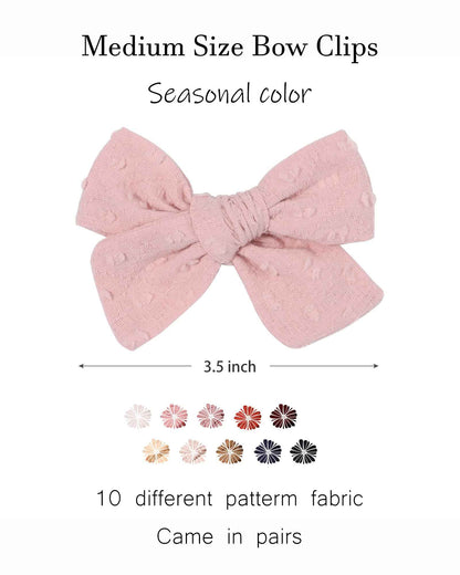 Pack of 20 Baby Girls Hair Bows Clips Fully Lined Hair Clips Hair Accessories for Little Girls Toddler Children Teenagers (1-Light Multi-coloured)