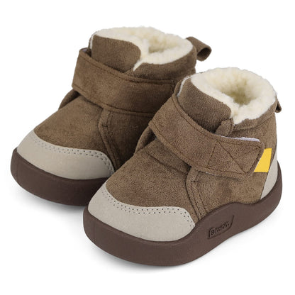 MASOCIO Winter Shoes Baby Boots Boys Girls Baby Shoes Winter Plush Flat Rubber Non-Slip Size 18-23 EU