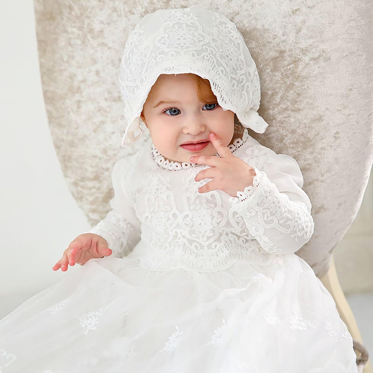 Baby Lange Taufe Kleider Weiße Taufe Kleid Besondere Anlässe Kleider für Mädchen Geburtstag