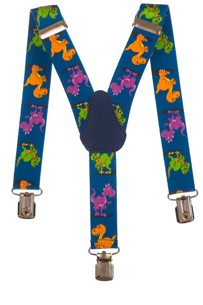 Kids Dinosaur Design Braces | Elastic Y Braces (1-5 Years) - 2.5cm