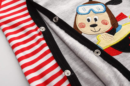 Kiddiezoom Unisex Baby-Jungen Mädchen Schlafstrampler Pyjamas Baumwolle Overalls Strampler, 3er Pack