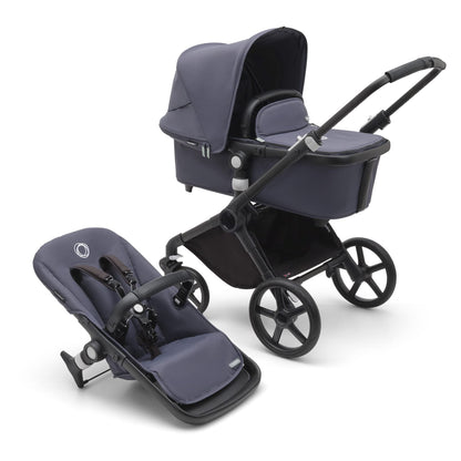 Bugaboo Fox Cub All Terrain Pushchair, Lightweight and Sturdy Pram, Durable Design and Extra Large Sun Canopy, One Piece and Self Standing Foldable - Black
