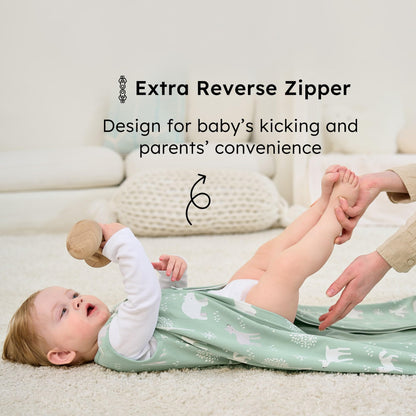 FIEMOL Baby Sleeping Bag 2.5 Tog 0-6 Months, Winter Cotton Newborn Baby Sleeping Bag, Wearable Blanket for Infants and Toddlers, 2-Way Zip Sleeping Bag, 67 cm, Rainbow