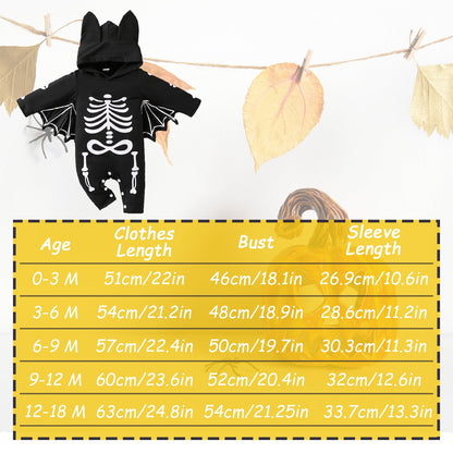 Halloween Costume Baby, Bat Costume Baby, Halloween Romper Newborn, My First Halloween Outfit Babies Halloween Costume, Babies Bat Costume 0-24 Months
