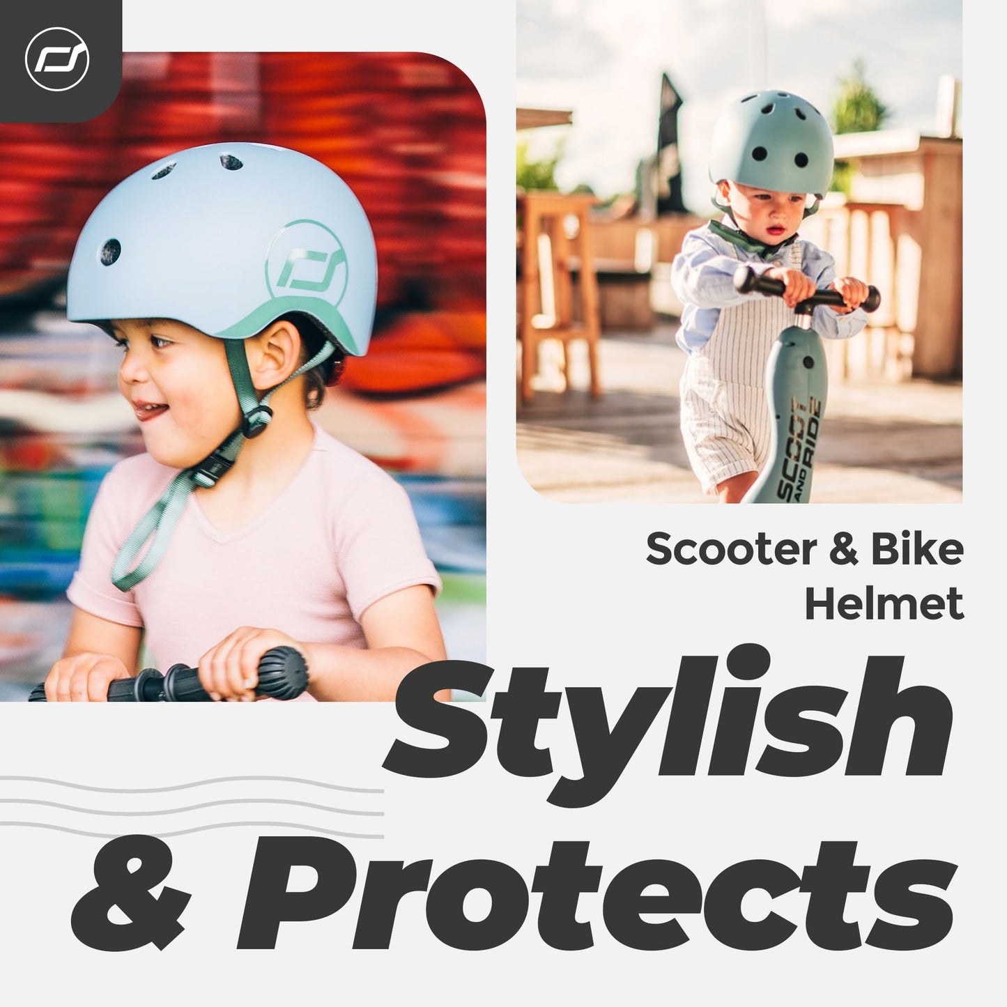 Scoot and Ride Baby Helmet with Adjustable Straps - Matte Finish - Small and Medium - Includes LED Safety Light and Soft Fleece Padding for Extra Protection