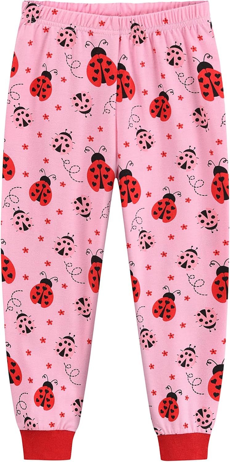EULLA Kinder Mädchen Schlafanzüge Langarm Baumwolle Winter Pyjama Set Einhorn Prinzessin Dino Hase Eule Zweiteilig Nachtwäsche 1-10 Jahre 92 98 104 110 116 122 128 134 140