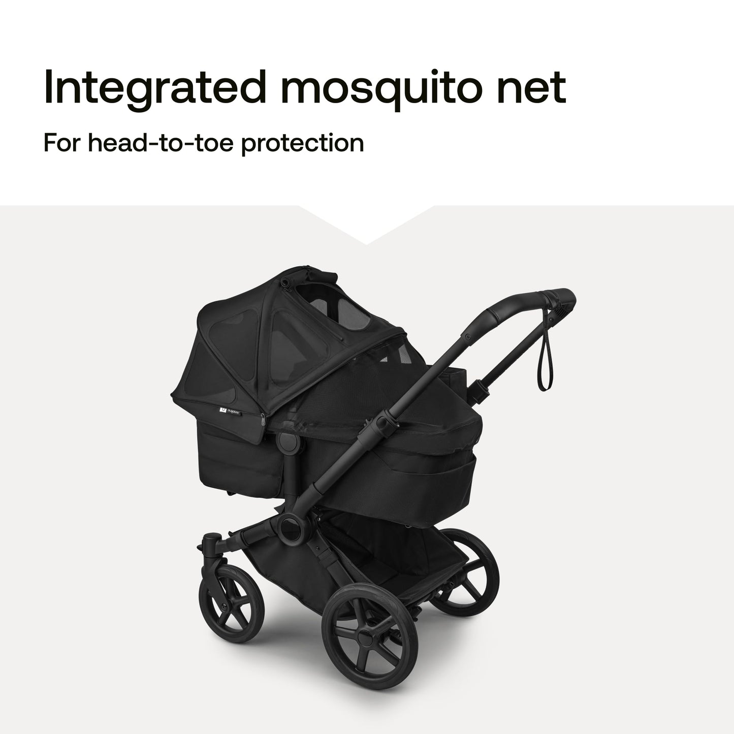Bugaboo Dragonfly Sonnendach mit Lüftungsfenstern, ausziehbar für zusätzlichen und optimalen Sonnenschutz, wasserabweisend, Deep Indigo