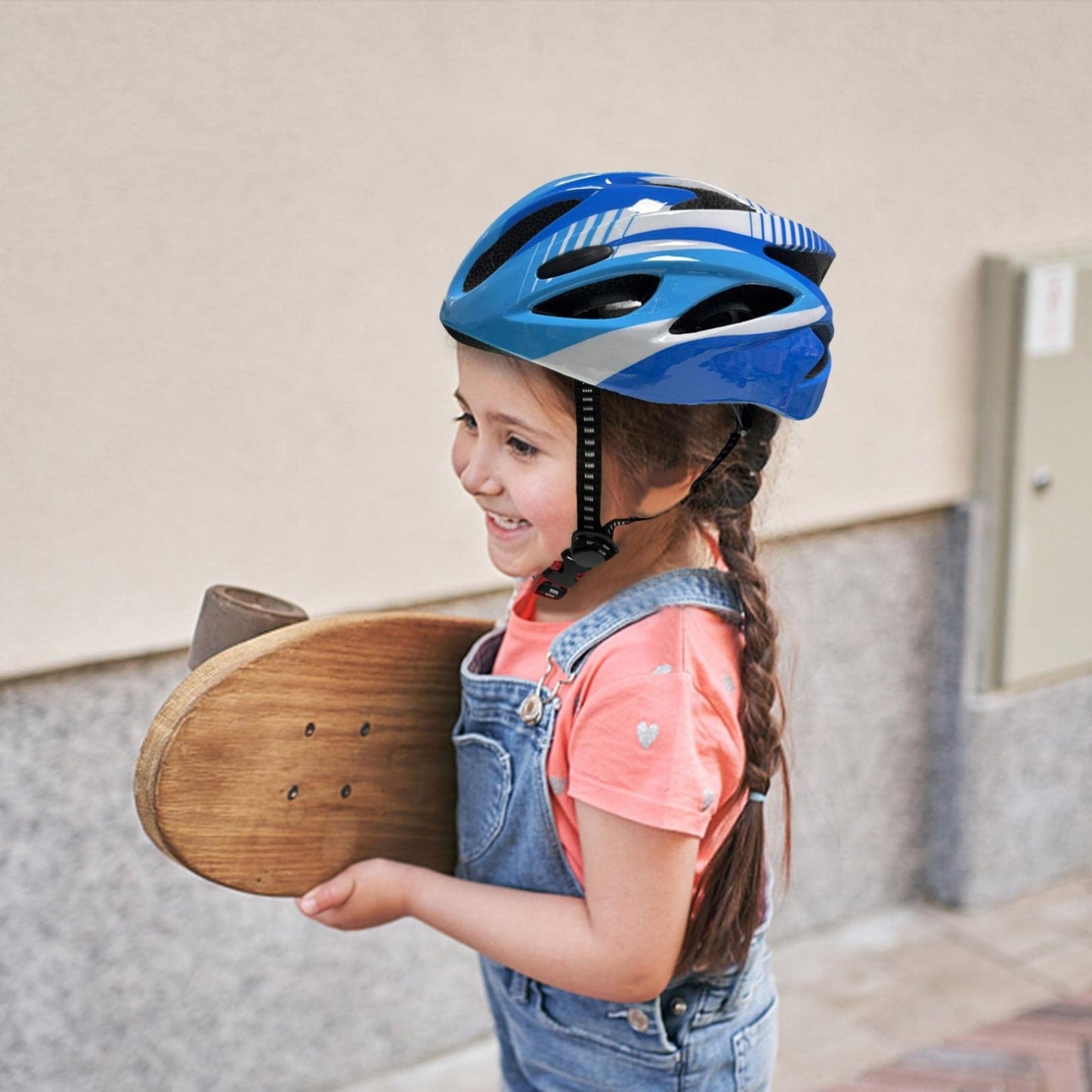 Fahrradhelm Kinder Mädchen [5 Farben] 47-57 cm Kinder Fahrrad Mütze mit Verstellbarer Schnürung Jungen Kinder Schutzhelme Helm Ski Zubehör Kinder Fahrradmütze für Reiten Skateboarden Skaten