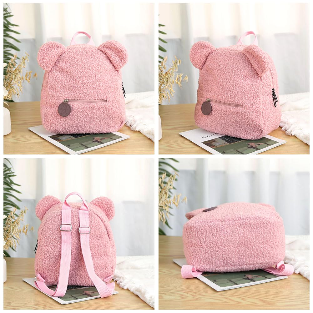Aomig Plush Backpack Kindergarten Backpack Toddler Backpack Kindergarten School Bag for Boys Girls Children Animal Kids Backpack Animal Cartoon Mini Bag Kids Backpack for Baby 2-6 Years 