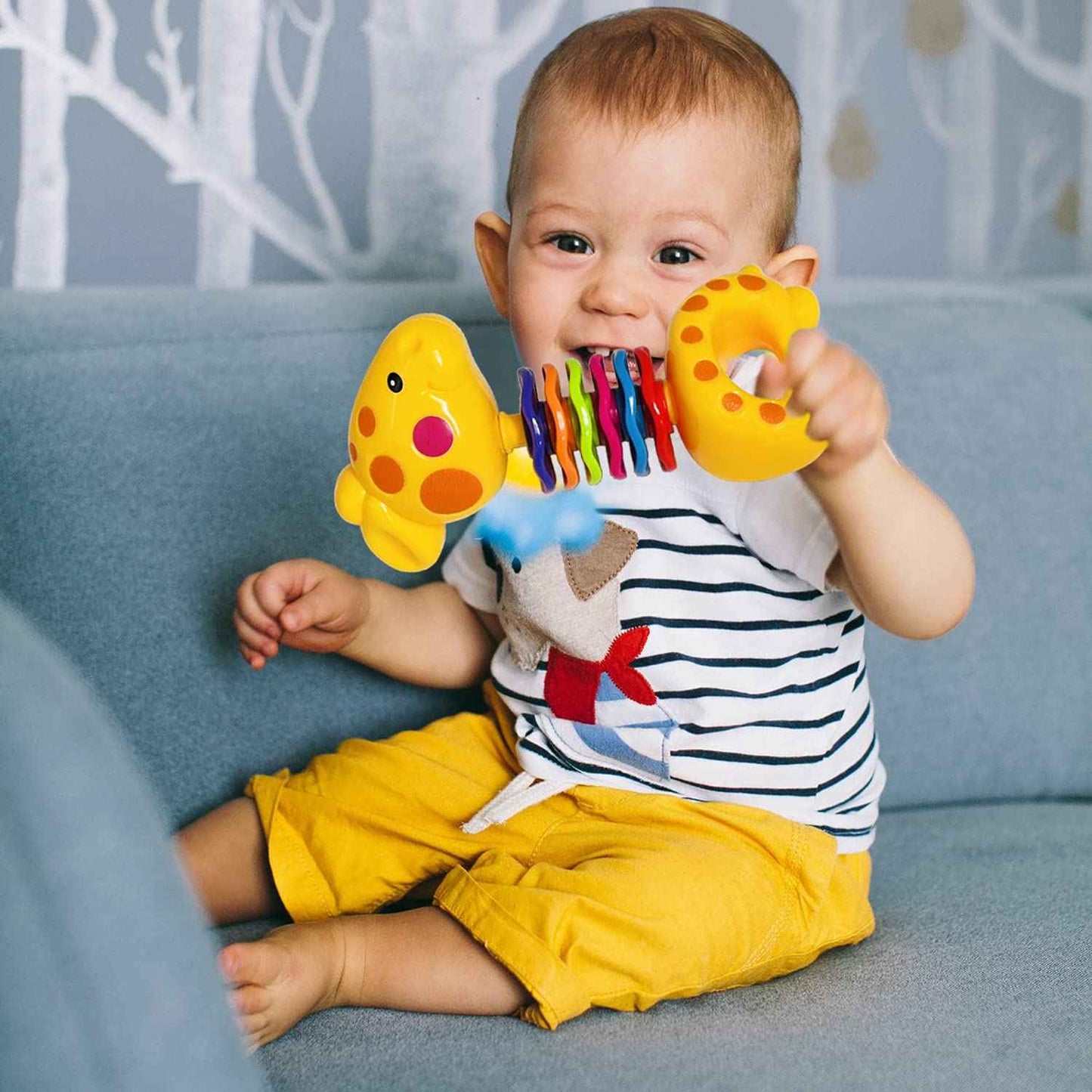 AIVIAI Baby Rassel Beißring Set Baby Spielzeug 6 Monate Babyspielzeug ab 3 6 9 12 Monaten Shaker Greifen Rassel Neugeborenes Spielzeug Musikalische Rasseln für Babys und Kleinkinder Geschenk（11 PCS）