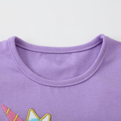 Dinopjs Kleider für Kleines Mädchen Kurzarm Kleid Cartoon-Stil Regenbogen Ozean Prinzessinnenkleid Dino Giraffe Osterhase Meerjungfrau Kinder Prinzessin Kostüm Tägliche Sommer Rock Ferienkleider