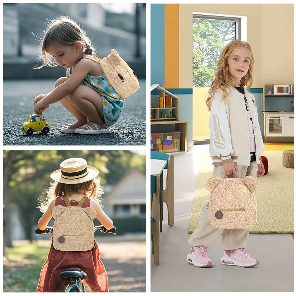 Aomig Plush Backpack Kindergarten Backpack Toddler Backpack Kindergarten School Bag for Boys Girls Children Animal Kids Backpack Animal Cartoon Mini Bag Kids Backpack for Baby 2-6 Years 