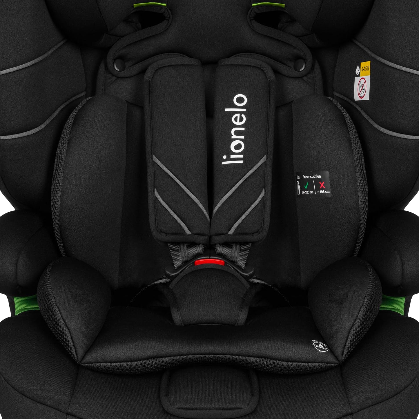 LIONELO LEVI I-SIZE 76-150 cm Kinderautositz, Gruppe 1 2 3, Seitenschutz, 10 Grad Kopfstützenverstellung Bequeme Armlehnen Verstellbare Rückenlehne, R129 i-Size