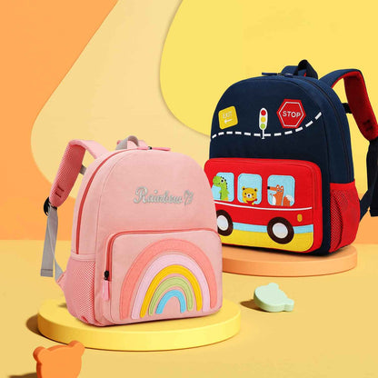 willikiva Car Dinosaur Toddler Kids Backpack for Boys and Girls Kids Waterproof Preschool Bag