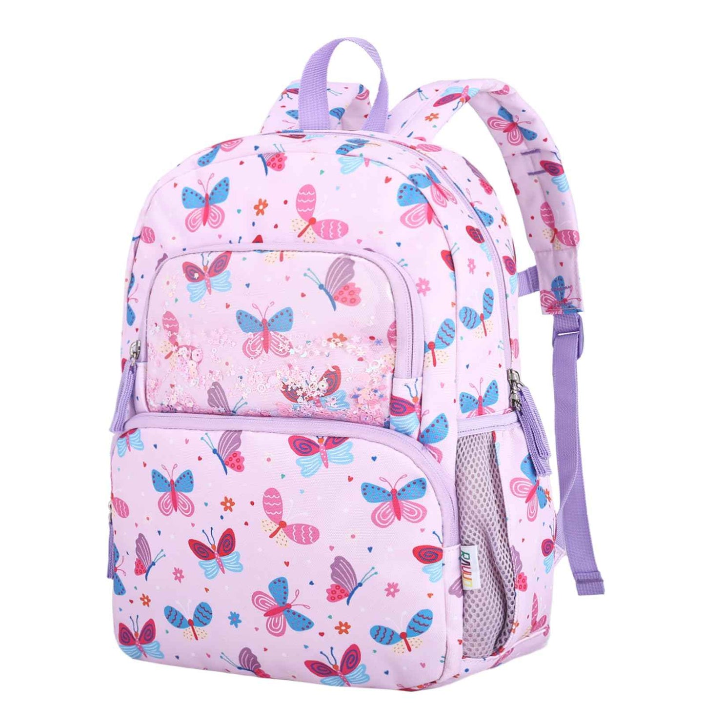 Kinderrucksack für Mädchen 5–8 Jahre, 12L Leichter & Wasserabweisender mit Brustgurt, Perfekt für Vorschule & Grundschule，Regenbogen