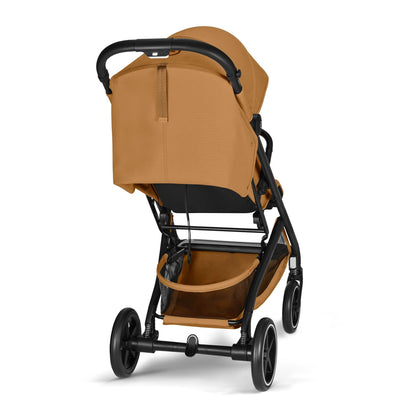 Cybex Gold Kinderwagen Beezy mit One-Pull Harness, Ab Geburt bis ca. 4 Jahre (max. 22 kg), Kompakt und ergonomisch, Magic Black (Schwarz mit schwarzem Rahmen)