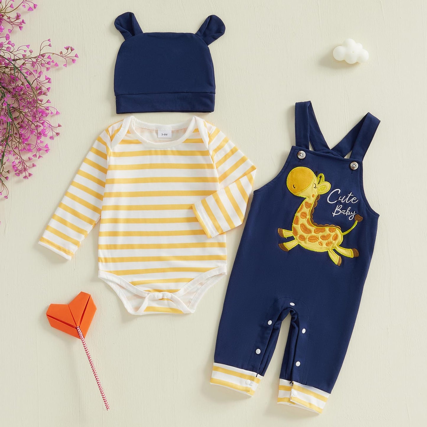 Baby Jungen Kleidung Strampler Latzhose Set Kleidung Sets für Jungen Baby Set Neugeborenes Geschenk