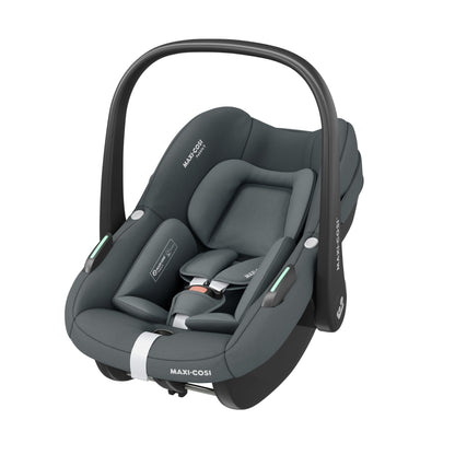 Maxi-Cosi Pebble i-Size, Babyschale, 0–15 Monate, 0–13 kg, 40–83 cm, leichter i-Size Kindersitz, Click&Go-Installation, G-CELL Seitenaufprallschutz, Sitzverkleinerer, Tonal Black - Meloni2