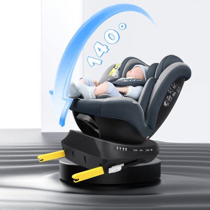 Reecle 360 Drehbar i-Size Kindersitz mit ISOFIX 40-150 cm (0-36 kg) Reboarder, ab Geburt -12 Jahre, ECE R129 - Meloni2