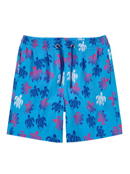 CALBOUNT Boys' Swimming Shorts Printed Quick Dry Swim Shorts with Inner Shorts 
