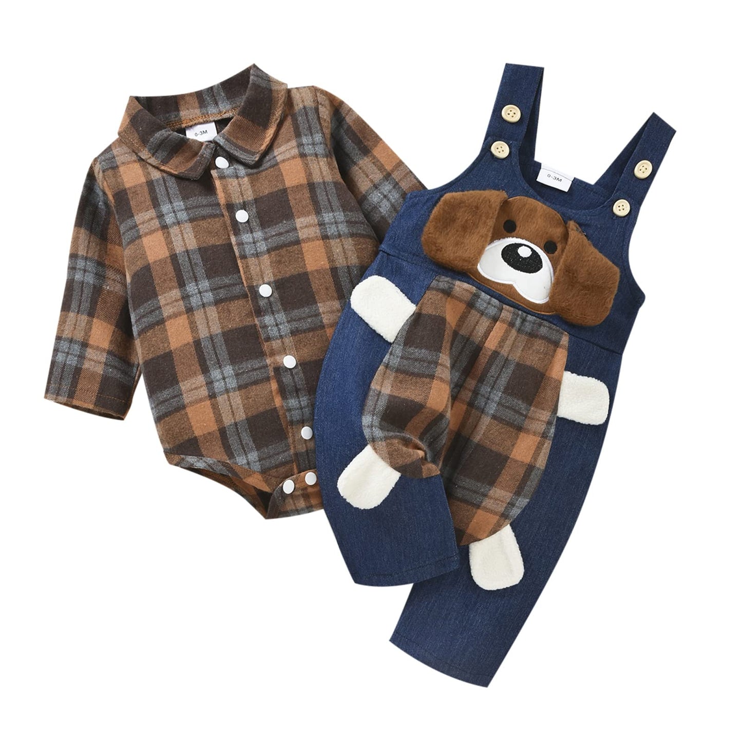 Baby Jungen Kleidung Strampler Latzhose Set Kleidung Sets für Jungen Baby Set Neugeborenes Geschenk