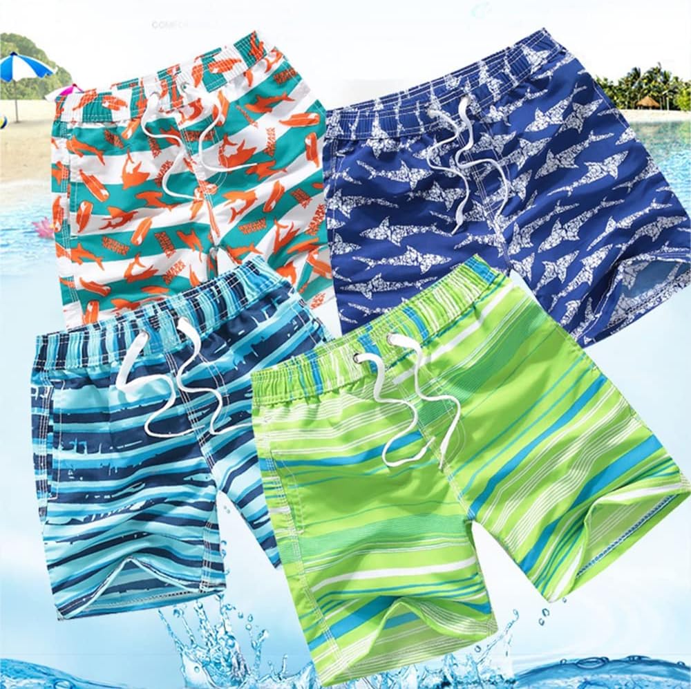 FedMois Jungen Badeshorts Schnelltrocknend Kinder Badehose Schwimmshorts