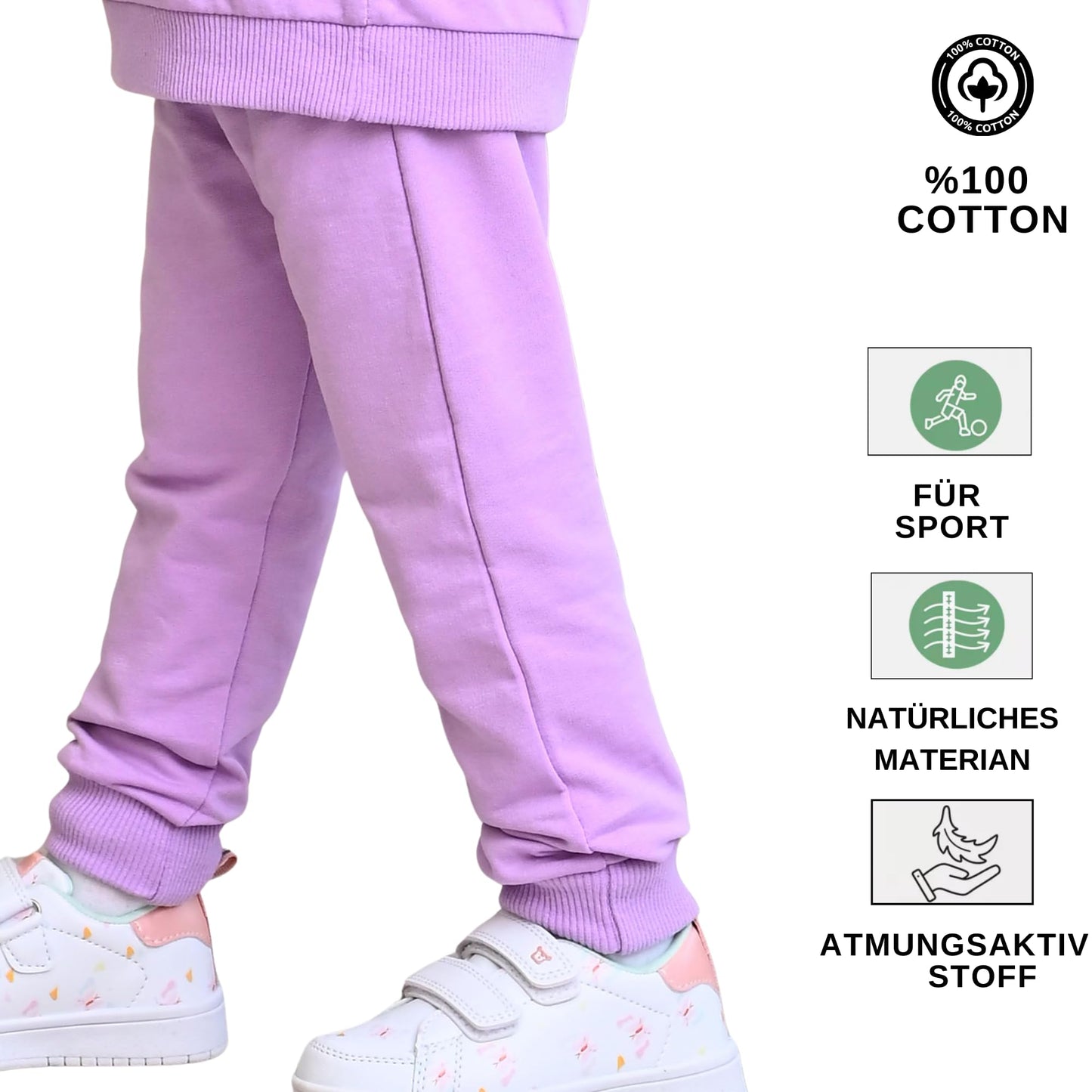 100% Baumwolle Babyhosen Kinderhosen | 2 er-Pack Lässig Sweathose Weiche und Bequeme Babykleidung für Jungen und Mädchen