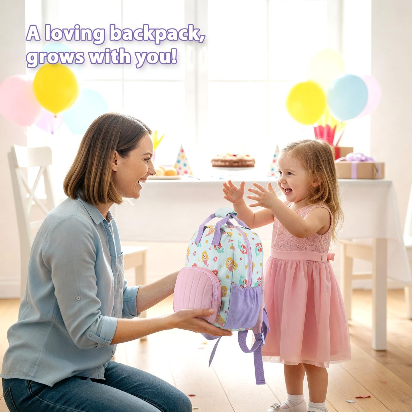 Kinderrucksack Mädchen 30cm Rucksack Kleinkind Kinderrucksack für 2-4 Jahre Kinder kindergartenrucksack Mini Tagesrucksack Reisetasche - Rosa Erdbeere