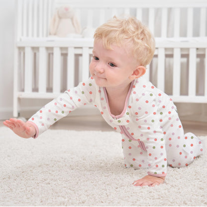 Neugeborenes Baby Jungen Mädchen Strampler mit Fuß Baby Schlafanzug Einteilige Lange Ärmel Overall Säuglings Frühling Herbst Body, 3er-Pack
