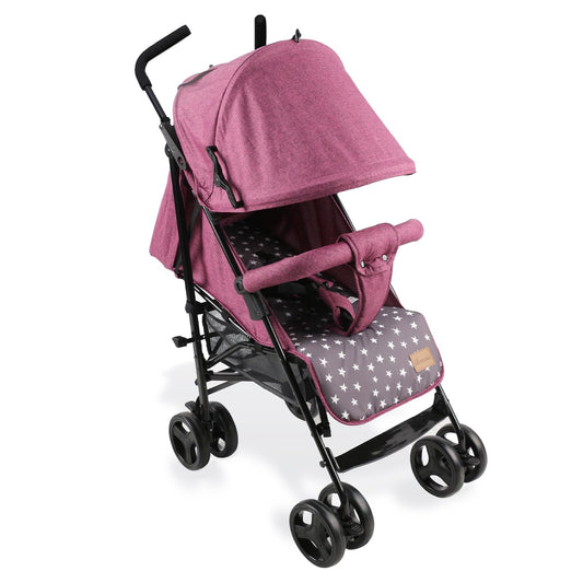 Bemesu Reisebuggy Kompaktkinderwagen mit 360°-Schwenkrädern, Kinderwagen mit 5-Punkt-Fahrzeuggürtel, Kinderwagen 360° verstellbare Fahrtrichtung, kinderbuggy klappbar bis 15kg, 0–3 Jahre, Lila