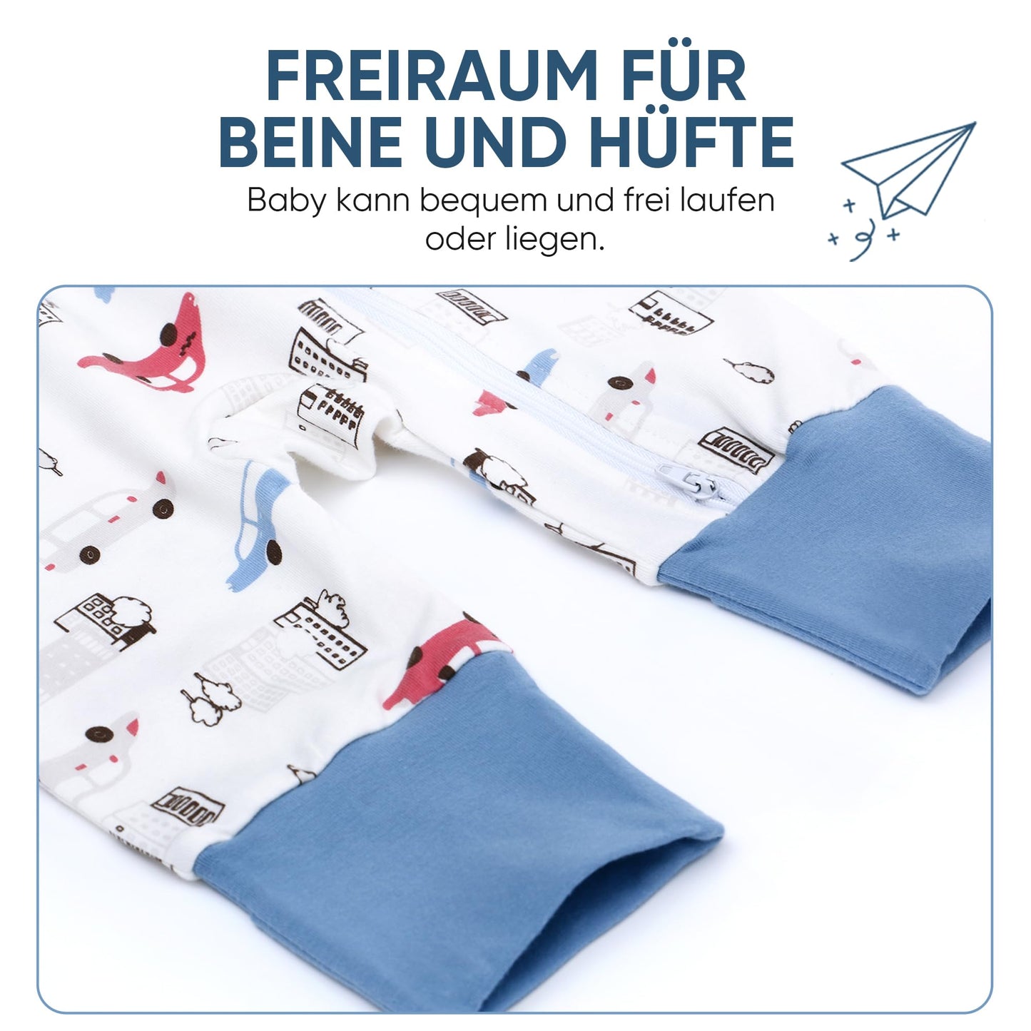 amo nenes 3er Pack Baby Strampler Neugeborene 0.5 Tog mit Füßen und Ärmel 100% Baumwolle Atmungsaktiv Baby Jungen Mädchen Overall, Baby Kleidung Langärmelige, 0-24 Monate