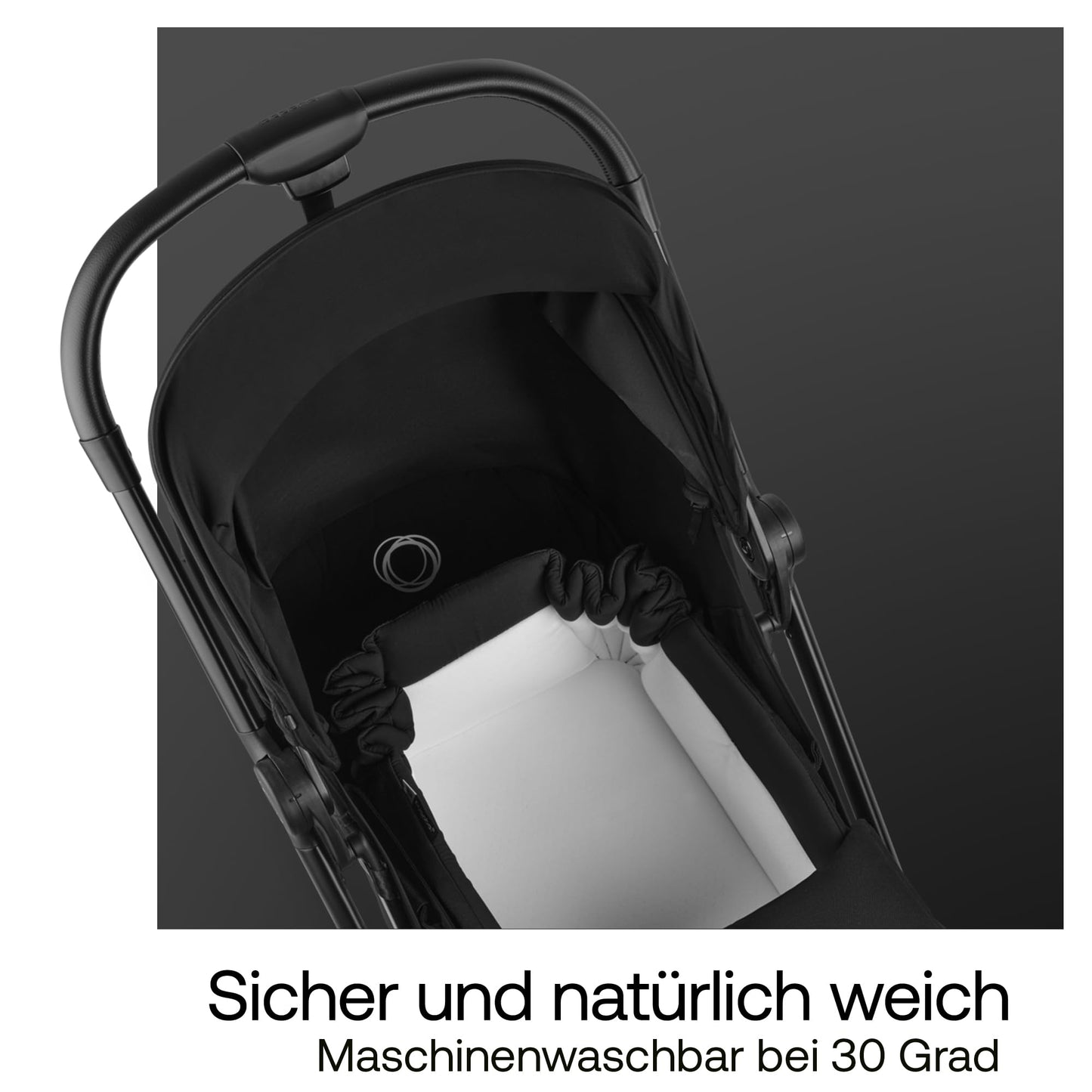Bugaboo Babynest, tragbare Liegewanne mit Tragegurten Kinderwagen geeignet, entfalbar zu Einer Baumwollmatratze & Spielmatte, Flache Liegeeinheit ab Geburt – Desert Taupe