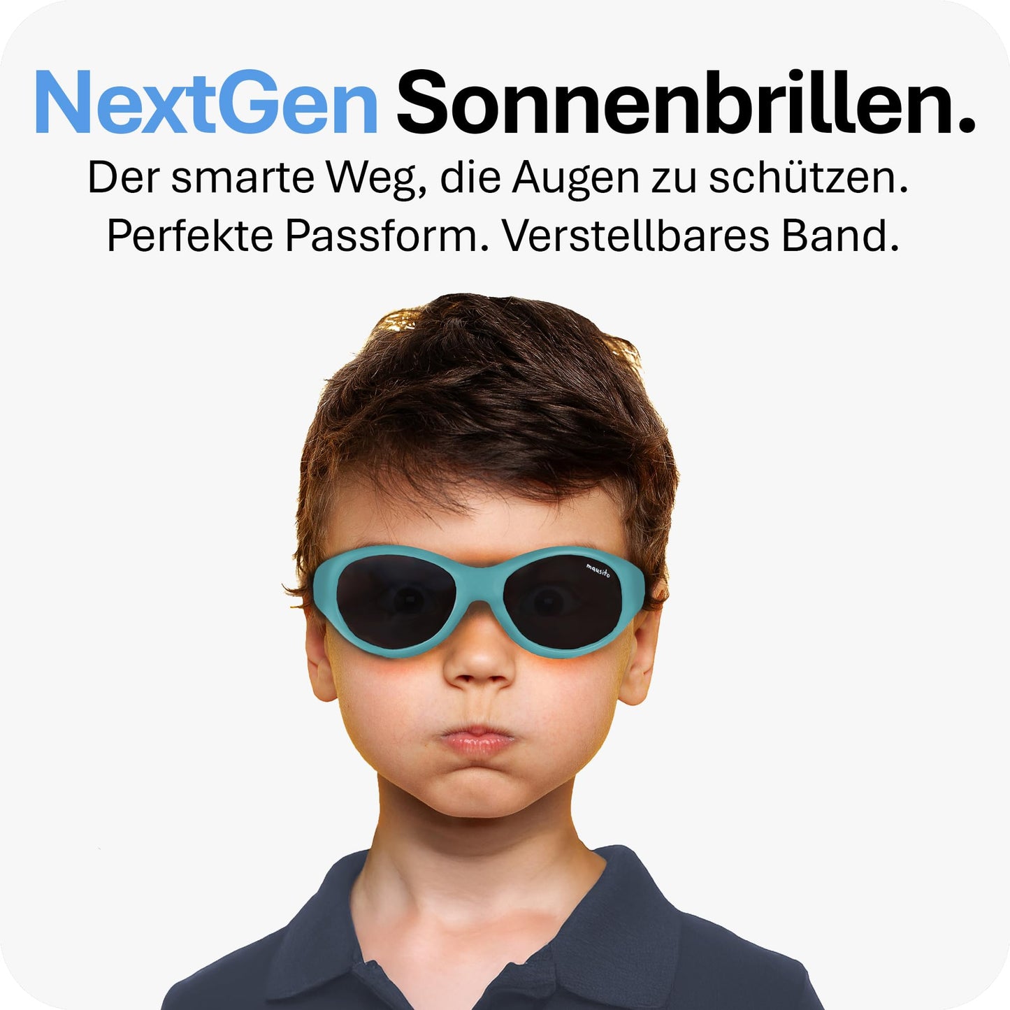 Mausito Children's Sunglasses 2-4 Years & 5-8 Years Comparison Winner Children's Sunglasses 100% UV Protection Flexible Non-Toxic Children's Sunglasses with Strap European Design Made for Children