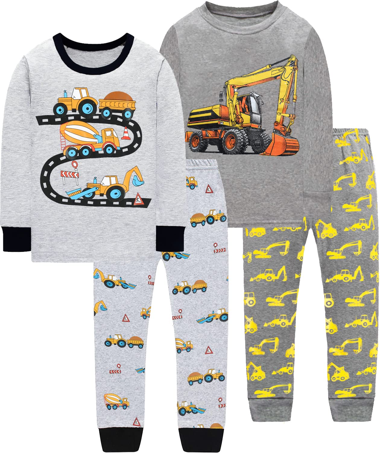 Dinosaurier-Pyjamas für Jungen, lange Nachtwäsche aus Baumwolle, Pyjamas für Kinder